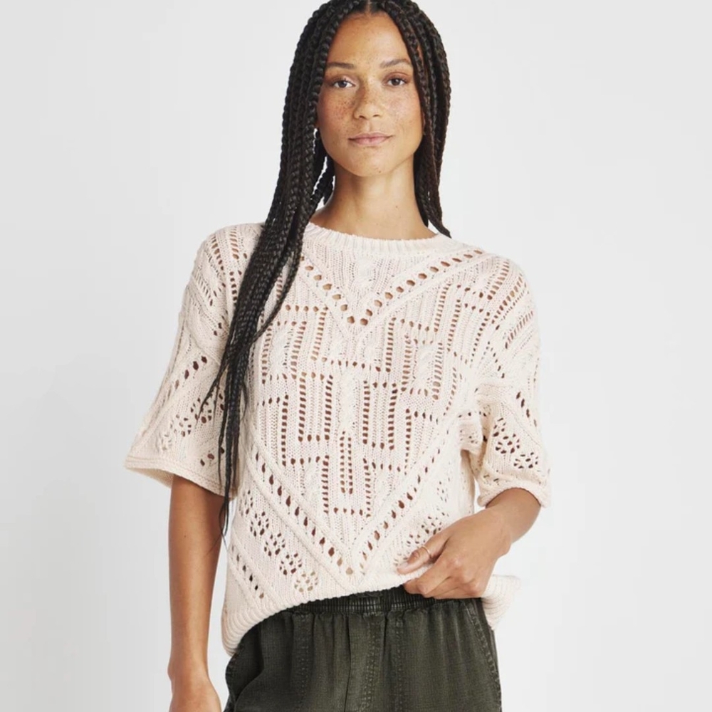Splendid Dominica Short Sleeve Sweater